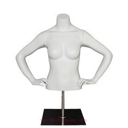 46 in H Female Torso mannequin with Bent Arms and Base FT7-WM