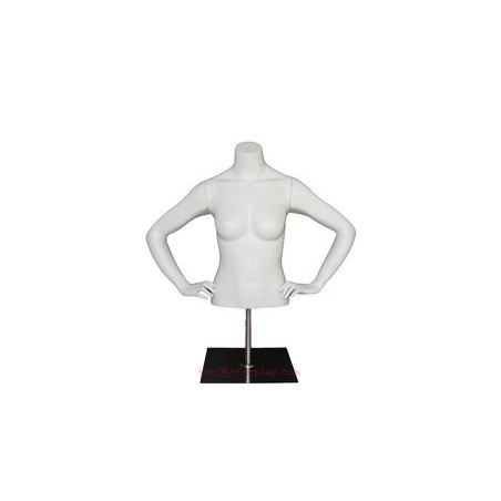 46 in H Female Torso mannequin with Bent Arms and Base FT7-WM