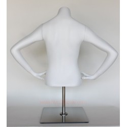 46 in H Female Torso mannequin with Bent Arms and Base FT7-WM