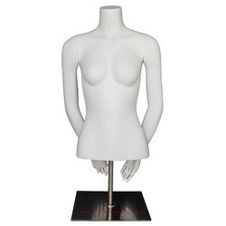 46 in H Female Torso mannequin with Arms and Base FT6-WM