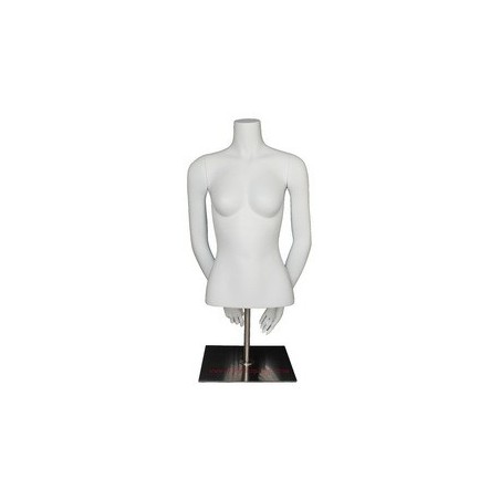 46 in H Female Torso mannequin with Arms and Base FT6-WM