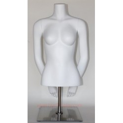 46 in H Female Torso mannequin with Arms and Base FT6-WM