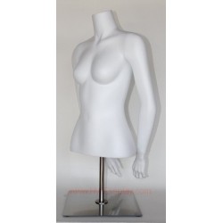 46 in H Female Torso mannequin with Arms and Base FT6-WM