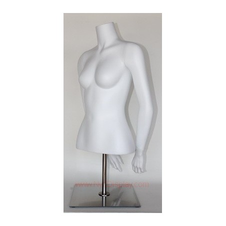 In H Female Torso Mannequin With Arms And Base Ft Wm