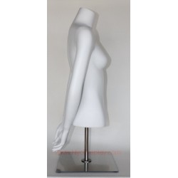 46 in H Female Torso mannequin with Arms and Base FT6-WM