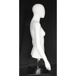 4 ft H Egg Head Female Torso mannequin with Arms and Base FT6E-WM