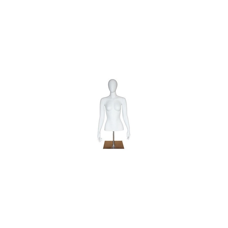 4 ft H Egg Head Female Torso mannequin with Arms and Base FT6E-WM