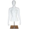 4 ft H Egg Head Female Torso mannequin with Arms and Base FT6E-WM