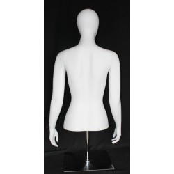 4 ft H Egg Head Female Torso mannequin with Arms and Base FT6E-WM