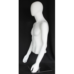 4 ft H Egg Head Male Torso mannequin with Arms Metal Base MT66E-WM