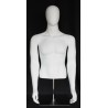 4 ft H Egg Head Male Torso mannequin with Arms Metal Base MT66E-WM