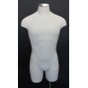 Size L White Male 3Q Body form mannequin Metal Neck Base MDF4-WM