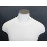 Size L White Male 3Q Body form mannequin Metal Neck Base MDF4-WM