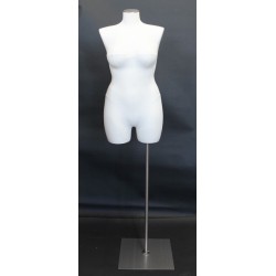 Size 16/18 PLUS SIZE White Female 3Q Dress form mannequin BF16-WM