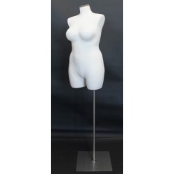 Size 16/18 PLUS SIZE White Female 3Q Dress form mannequin BF16-WM