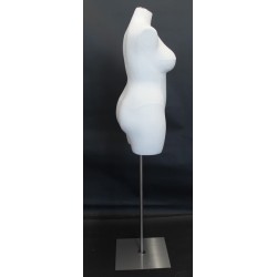 Size 16/18 PLUS SIZE White Female 3Q Dress form mannequin BF16-WM