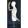 Female Half Body mannequin with wooden Arms Metal Base BFWH-1SM