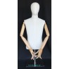 Male Half Body mannequin with wooden Arms Metal Base BFMH-1SM