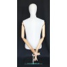 Male Half Body mannequin with wooden Arms Metal Base BFMH-1SM