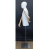 Male Half Body mannequin with wooden Arms Floor Metal Base BFMH-1WM