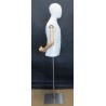 Male Half Body mannequin with wooden Arms Floor Metal Base BFMH-1WM