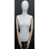 Female Half Body mannequin Arms 4 Wheel Chrome Base BFWH-1-DMB-CH