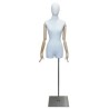 Female 3Q Body mannequin wooden Arms Floor Metal Base BFWH-2WM