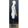 Male 3Q Body mannequin with wooden Arms Floor Metal Base BFMH-2WM