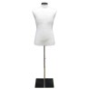 Size M White Male Dress form mannequin Metal Neck Base MDF61-WM