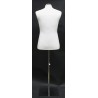 Size M White Male Dress form mannequin Metal Neck Base MDF61-WM