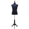 Size M Black Male Dress form mannequin Black tripod base MDF61B-BK