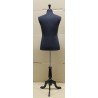 Size M Black Male Dress form mannequin Black tripod base MDF61B-BK