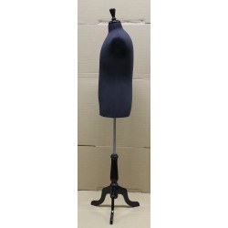 Size M Black Male Dress form mannequin Black tripod base MDF61B-BK