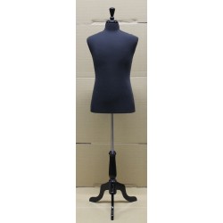 Size M Black Male Dress form mannequin Black tripod base MDF61B-BK