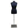 Size 8/10 Black Female Dress form mannequin Metal Base B68-BM