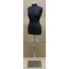 Size 8/10 Black Female Dress form mannequin Metal Base B68-BM