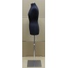 Size 8/10 Black Female Dress form mannequin Metal Base B68-BM