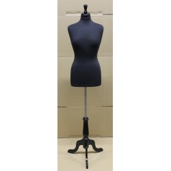 Size 8/10 Black Female Dress form mannequin Black tripod base B68B-BK