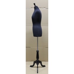 Size 8/10 Black Female Dress form mannequin Black tripod base B68B-BK