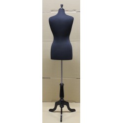 Size 8/10 Black Female Dress form mannequin Black tripod base B68B-BK