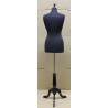 Size 8/10 Black Female Dress form mannequin Black tripod base B68B-BK