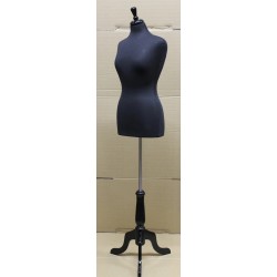 Size 8/10 Black Female Dress form mannequin Black tripod base B68B-BK