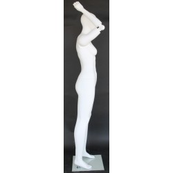 Female Mannequin with Bendable Arms Matte White - SFW38E-WT