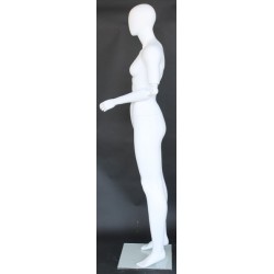 Female Mannequin with Bendable Arms Matte White - SFW38E-WT