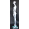 Matte Silver Egg Head Female Mannequin -SFW45E-ST