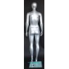 Matte Silver Egg Head Female Mannequin -SFW45E-ST