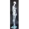 Matte Silver Egg Head Female Mannequin -SFW45E-ST