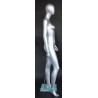 Matte Silver  Egg Head Female Mannequin -SFW46E-ST