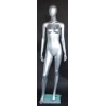 Matte Silver  Egg Head Female Mannequin -SFW46E-ST