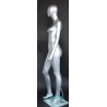 Matte Silver  Egg Head Female Mannequin -SFW46E-ST